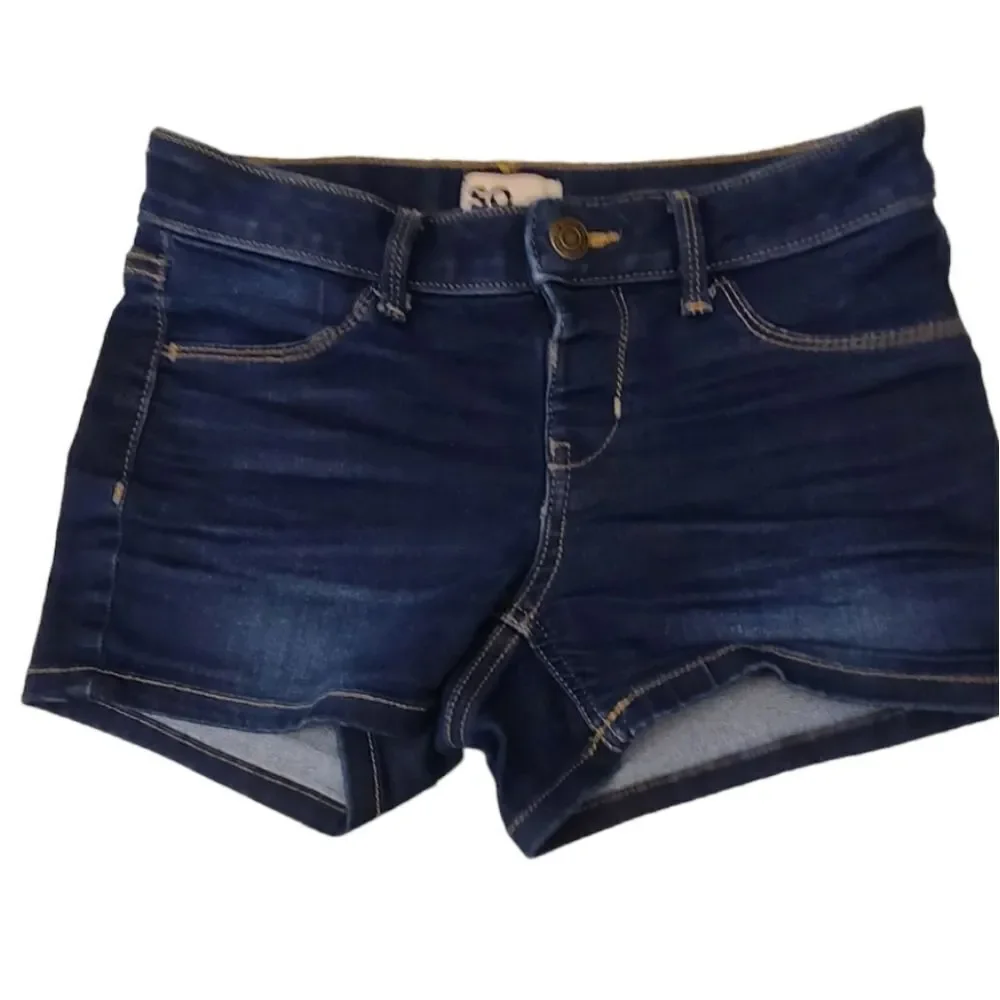 SO Shorts 4-Pocket Denim Frint‎ Zipper Girls sz 12